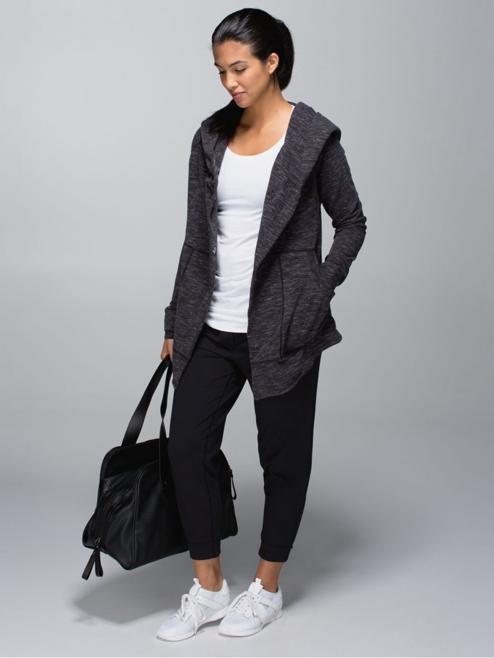 Lululemon Find Your Centre Wrap Heathered Marled Black 6